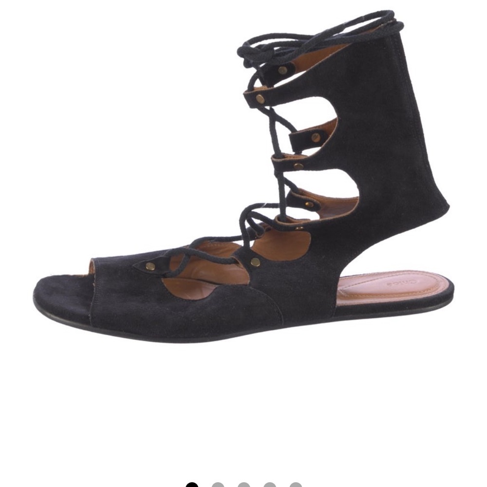 Chloe Black Gladiator Sandals